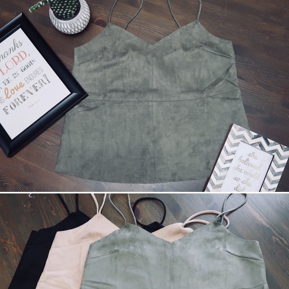 Faux Suede Cami